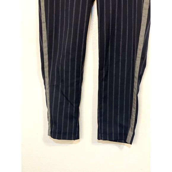 ZARA Trafaluc Collection XS Pants Mid Rise Pull On Navy White Gray Side Stripe - Picture 5 of 7
